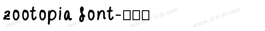 zootopia font字体转换 zootopia font字体转换